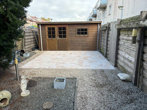 Terras voor schuur